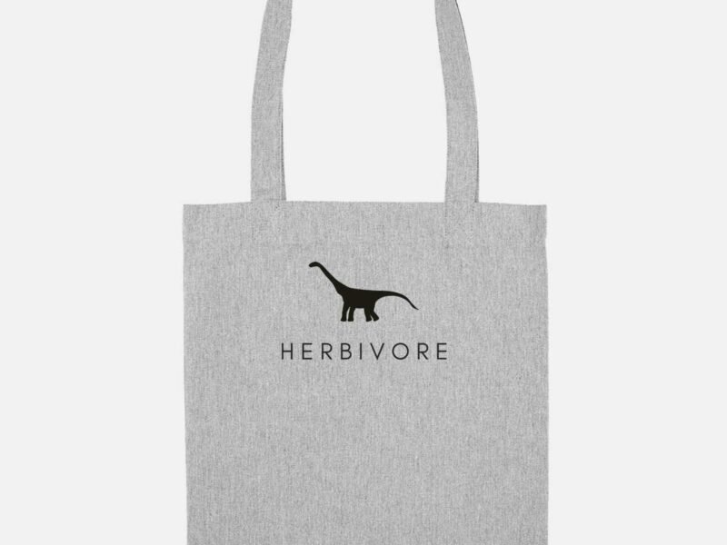 Herbivore Dinosaur Woven Tote Bag, Vegan Gift