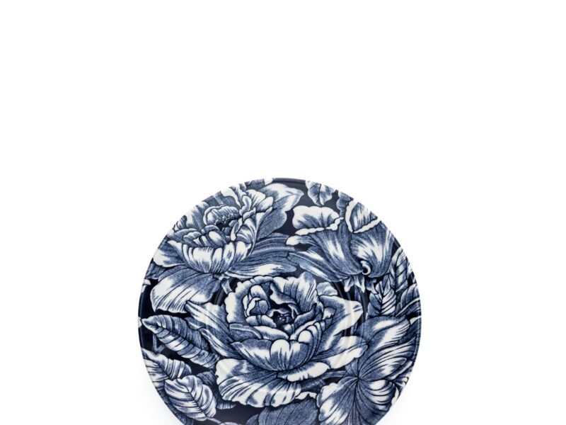 Ink Blue Hibiscus Coffee Saucer