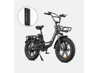 ENGWE L20 Electric Bike 140km Max Speed Front Suspension Step-Thru E-bike - Black / Get 1 Extra 16Ah Battery