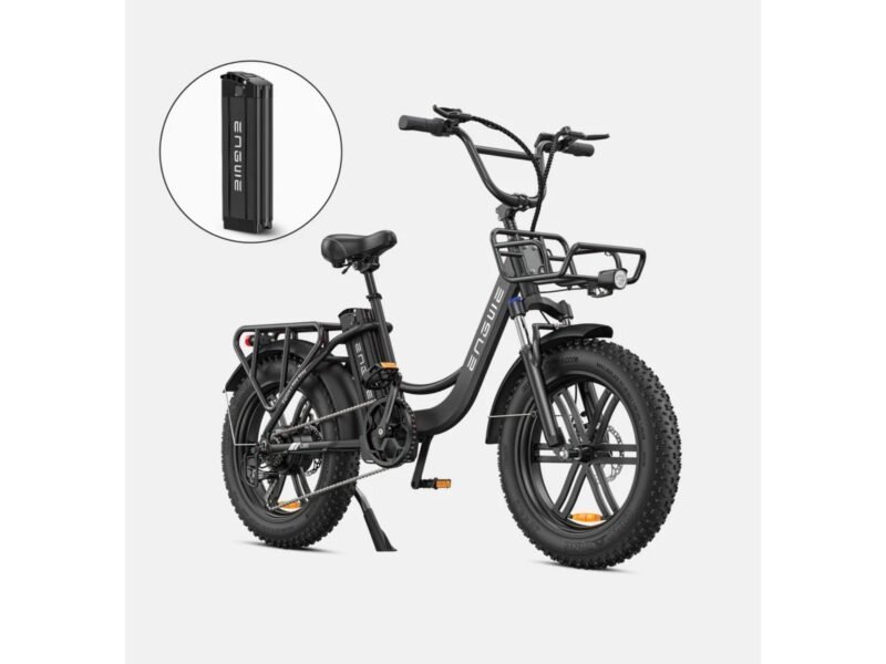 ENGWE L20 Electric Bike 140km Max Speed Front Suspension Step-Thru E-bike - Black / Get 1 Extra 13Ah Battery
