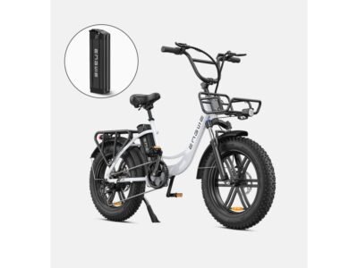 ENGWE L20 Electric Bike 140km Max Speed Front Suspension Step-Thru E-bike - White / Get 1 Extra 13Ah Battery