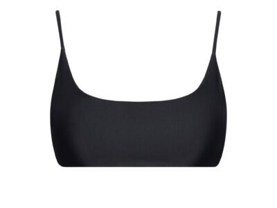 Malibu Bralette String Tie Bikini Top Black