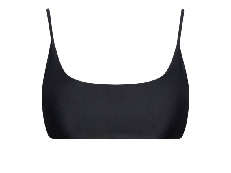 Malibu Bralette String Tie Bikini Top Black