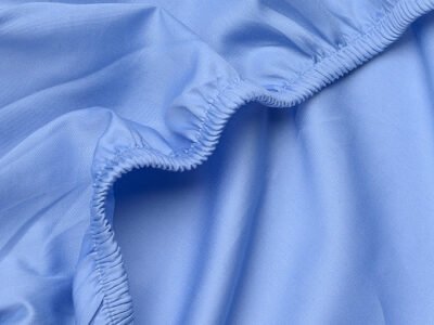 Mid Blue Classic Organic Cotton Sateen Weave Fitted Sheet