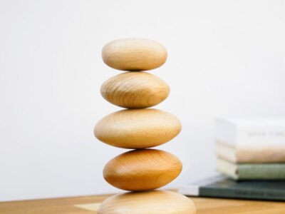 "Balance" wooden stacking stones