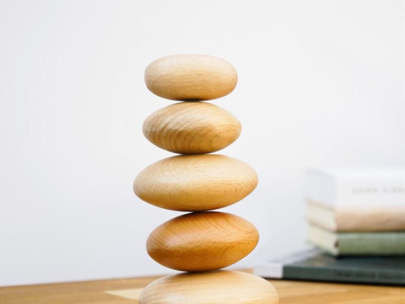 "Balance" wooden stacking stones