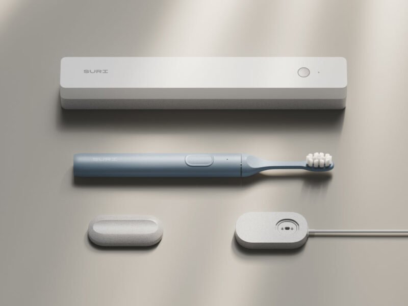 Sustainable Electric SURI Toothbrush By Suri | Colour: Morning Waves | Bundle: Brush + UV Case