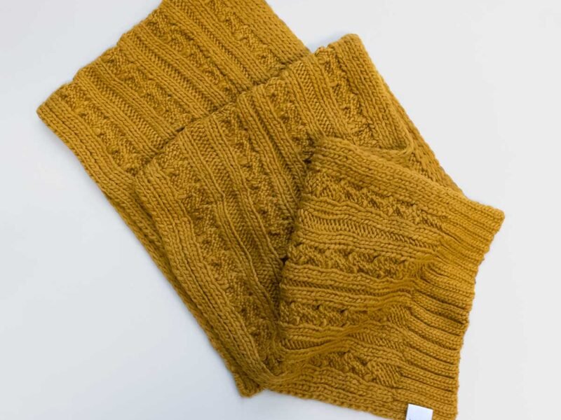 Mustard No-Wool Woolly Scarf