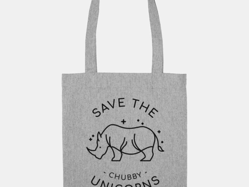 Save The Chubby Unicorns Woven Tote Bag, Vegan Gift