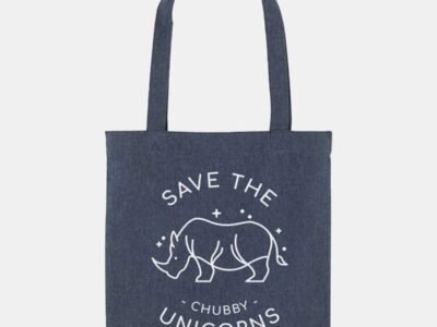 Save The Chubby Unicorns Woven Tote Bag, Vegan Gift