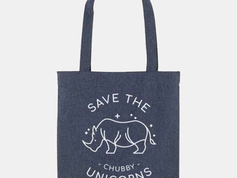 Save The Chubby Unicorns Woven Tote Bag, Vegan Gift