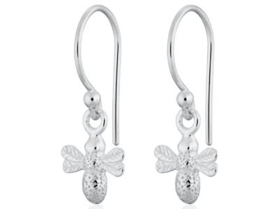 Recycled sterling silver "nature" drop earrings (2 designs)