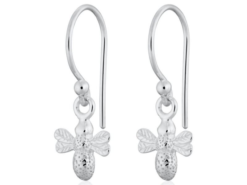 Recycled sterling silver "nature" drop earrings (2 designs)