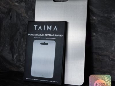 Original Taima™ 100% Pure Titanium Cutting Board + Mat + 5 Exclusive Guides