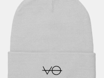 VO Embroidered Vegan Cuffed Beanie