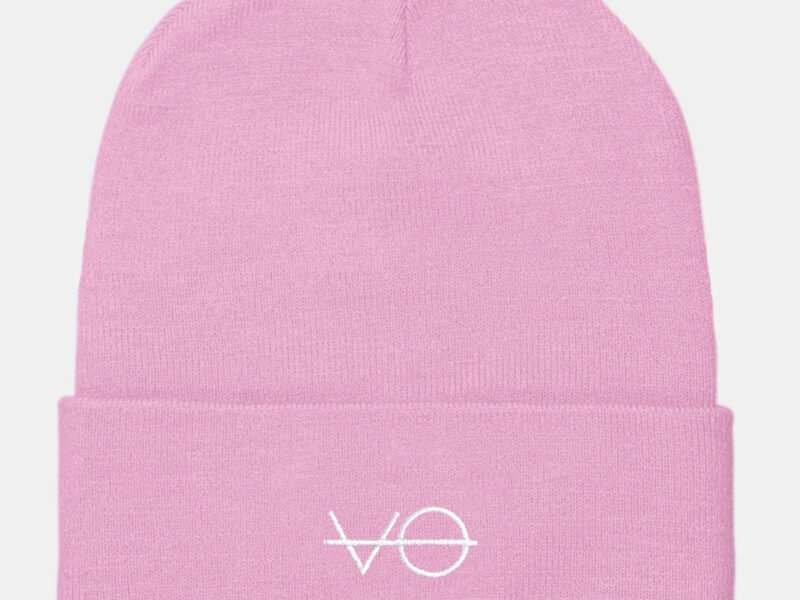 VO Embroidered Vegan Cuffed Beanie