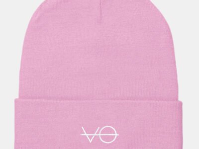 VO Embroidered Vegan Cuffed Beanie