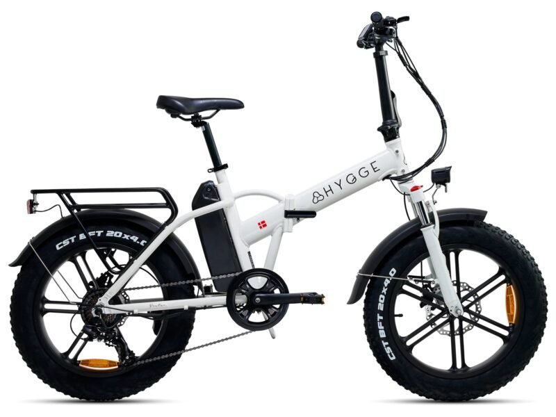 Hygge Vester Electric Bike Heron White Foldable With 36V Hub Motor