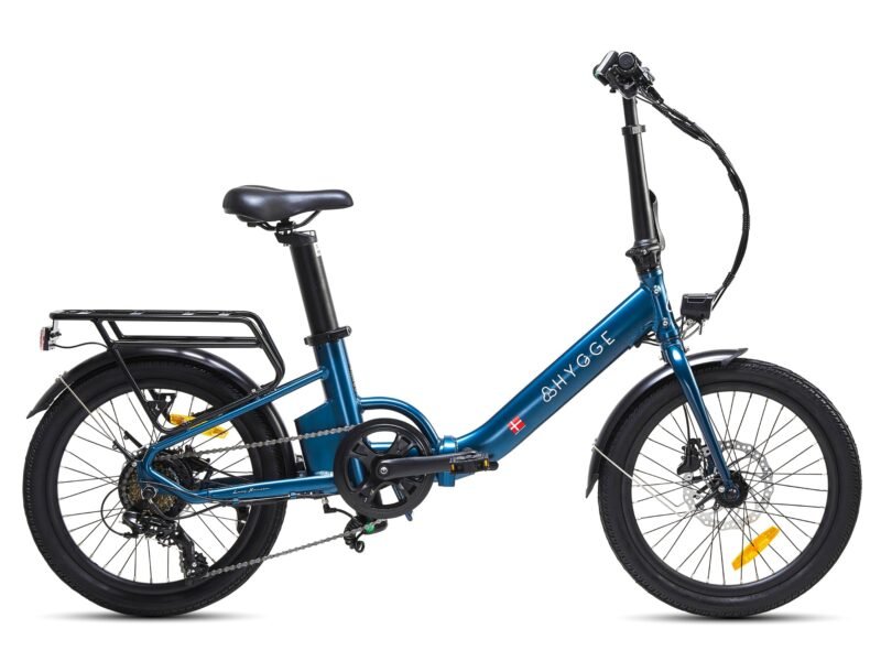 Hygge Virum Step Through Electric Bike Navy Blue 3 Step Foldable Frame