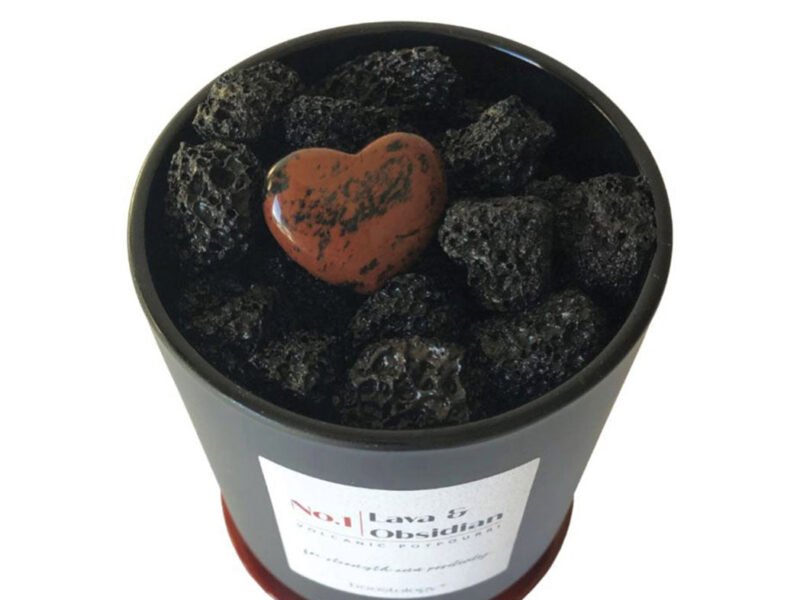 Volcanic potpourri "heart" - lava stone room diffuser (unscented)