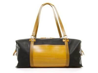 Reclaimed Fire Hose Weekend Bag By Elvis & Kresse | Colour: Black/Yellow