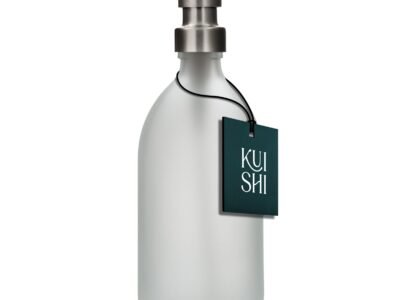 White Glass Soap Dispenser