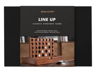 Deluxe wooden line up game