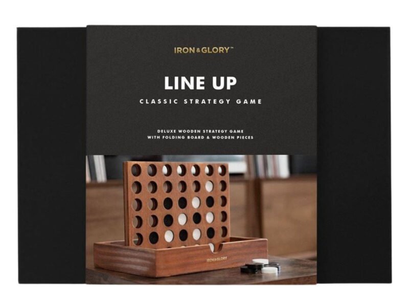 Deluxe wooden line up game