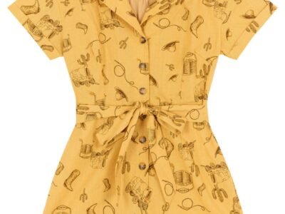 Joanie Clothing Alexandra Western Rodeo Print Playsuit US 16