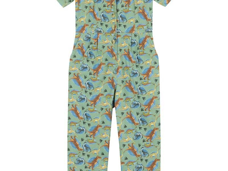 Joanie Clothing Anneka Illustrated Dinosaur Print Boilersuit US 8