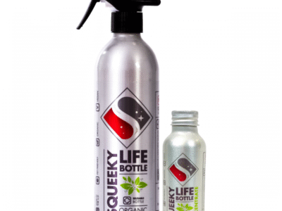 Squeeky Cleaners Vegan Organic Bathroom Cleaner - Refillable Bottle & Concentrate