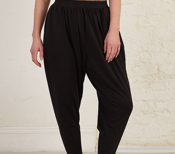 Harem Style Full Length Organic Cotton Jersey Trouser