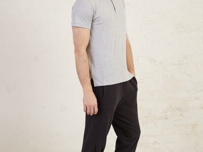 Tapered Leg Full Length Organic Cotton French Terry Joggers