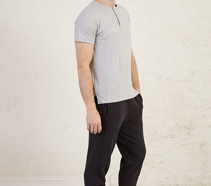 Tapered Leg Full Length Organic Cotton French Terry Joggers