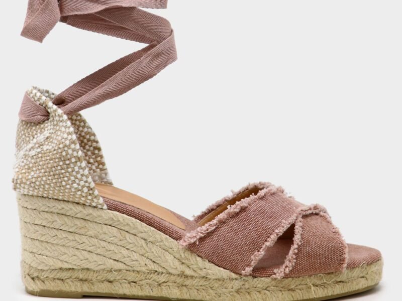 Bluma Canvas Wedge Espadrilles | Dusty Pink