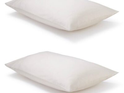 Pair of Natural Classic Organic Cotton Sateen Weave Pillowcases