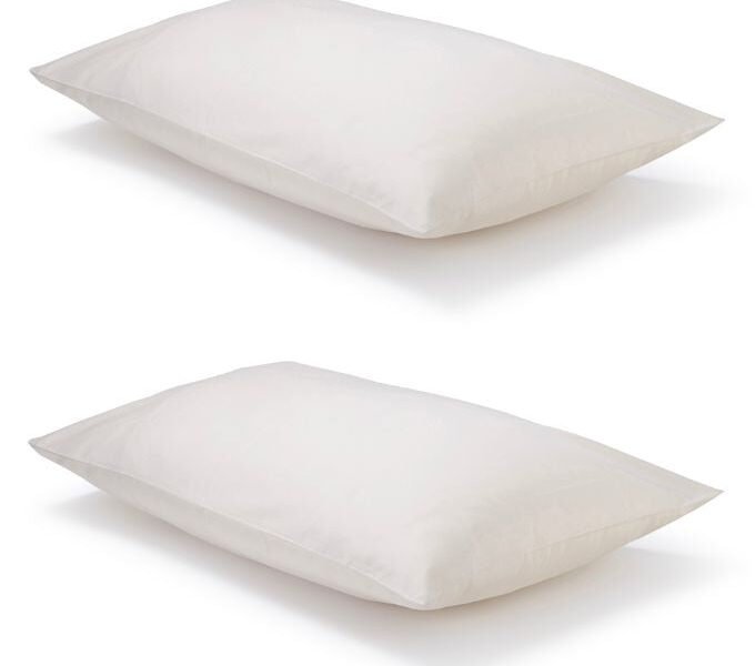 Pair of Natural Classic Organic Cotton Sateen Weave Pillowcases