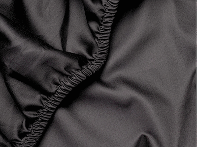 Dark Slate Classic Organic Cotton Sateen Weave Fitted Sheet
