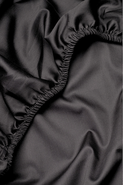 Dark Slate Classic Organic Cotton Sateen Weave Fitted Sheet