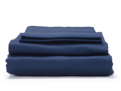 Navy Classic Organic Cotton Sateen Weave Bedding Set