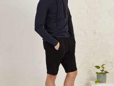 Henley Casual Slim Fit Organic Cotton French Terry Hoodie