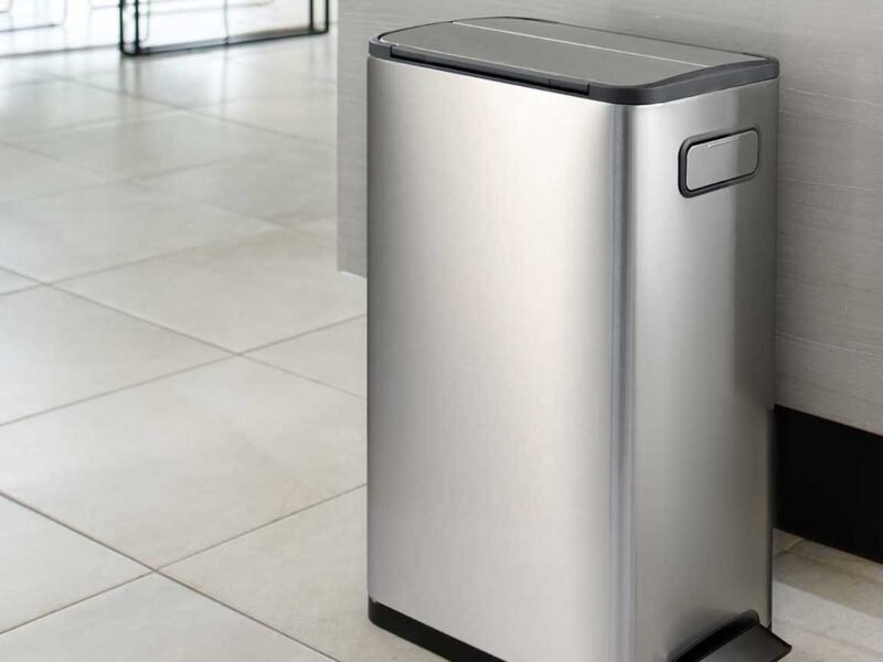 Ecofly Recycling Bin, 20+20L By EKO | Colour Option: Stainless Steel