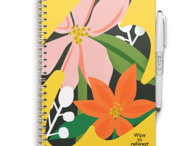 MOYU Erasable Notebook - A5 Stone Paper - Hardcover - Flower Vibes