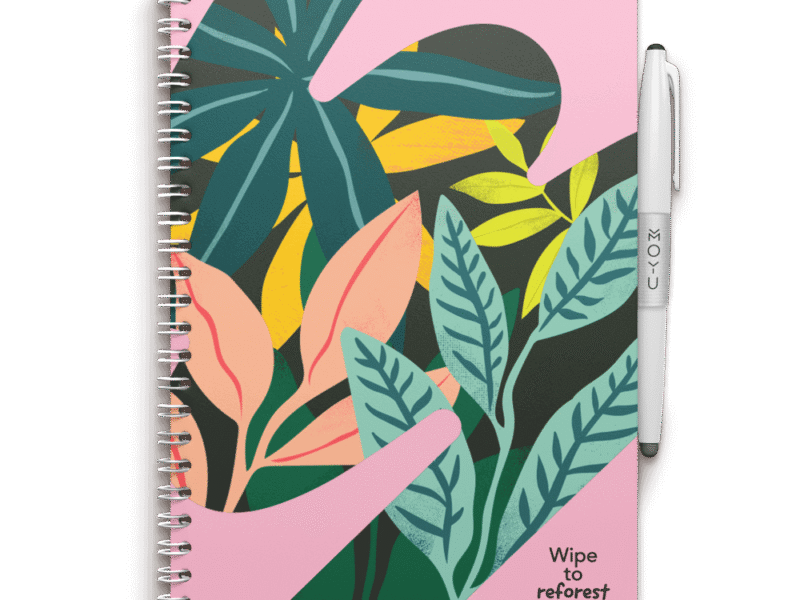 MOYU Erasable Notebook - A5 Stone Paper - Premium Cover - Love Garden