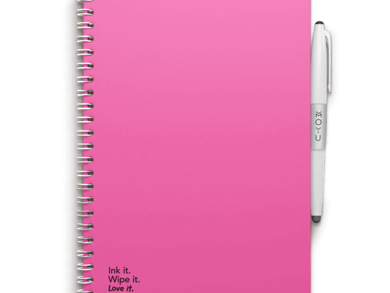 MOYU Erasable Notebook - A5 Stone Paper - Hardcover - Passion Pink