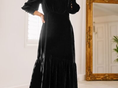 Esmee Velvet Dress | Black