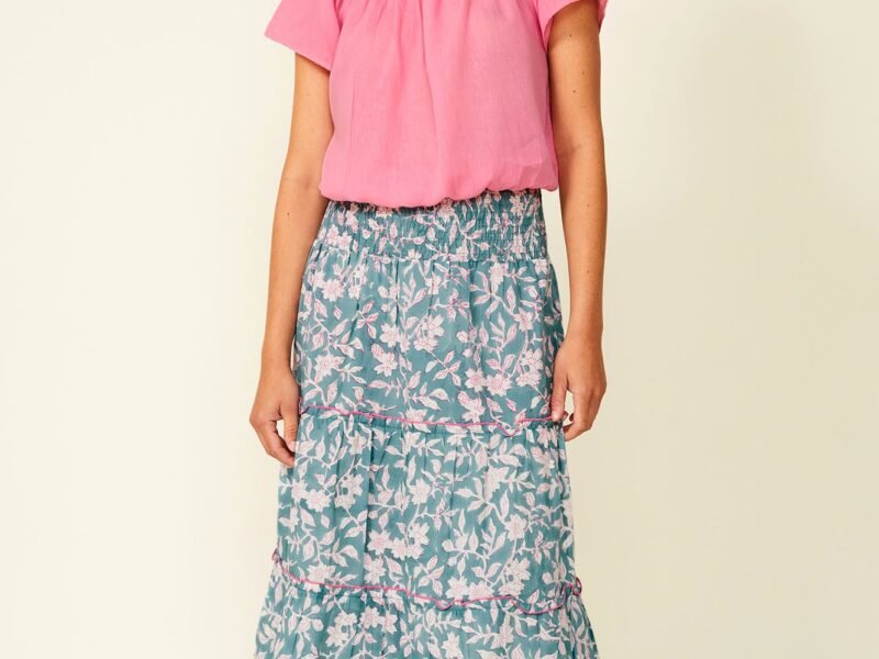 Fatima Skirt | Flower Sea Green