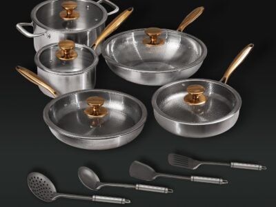 Complete Signature Titanium Cookware Set (14 Piece)