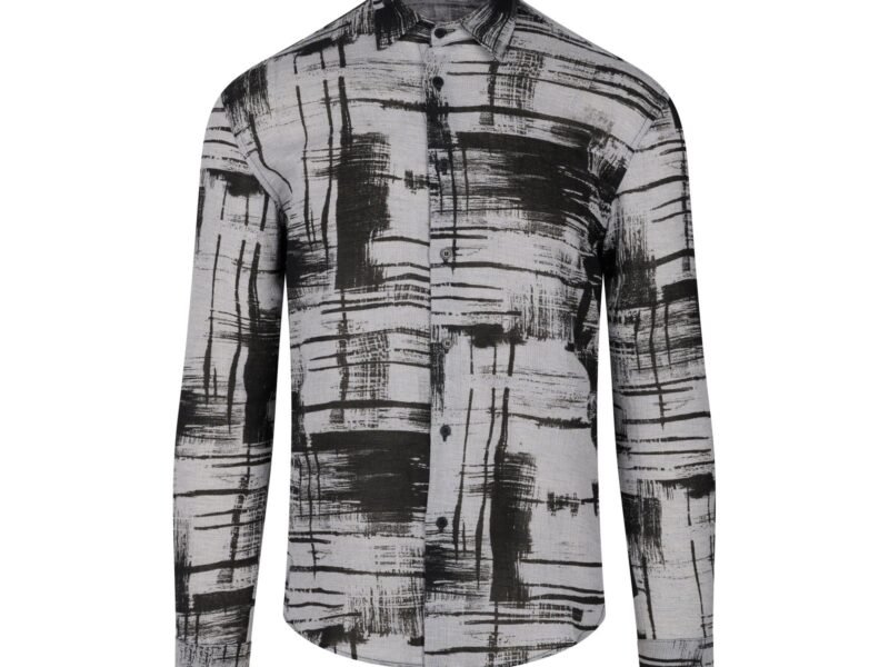 Geometric Harmony Linen Shirt