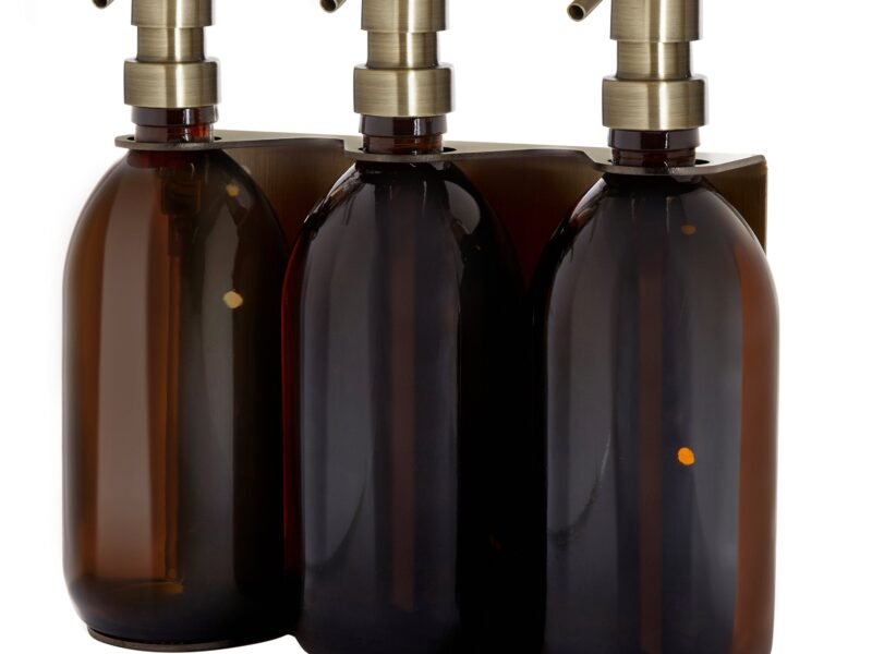 Gold Triple Wall Mounted Soap Dispenser